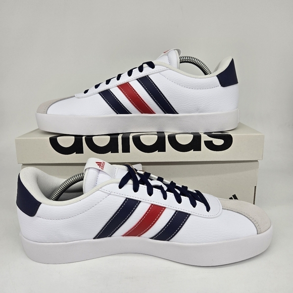 New adidas Vl Court 3.0 White Team Navy Blue Scarlet IF4465 Mens Shoes Size 10.5 main image 4